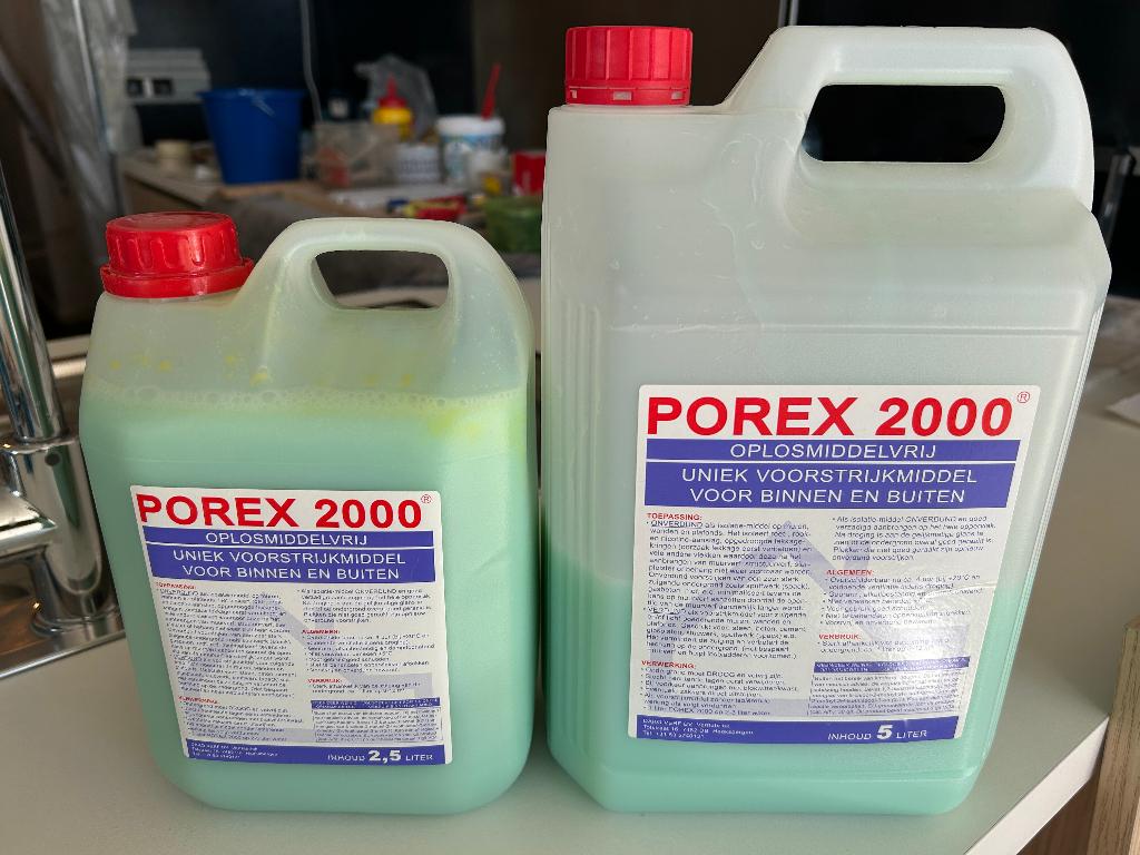 Porex 2000 Voorstrijkmiddel 2,5 liter ongebruikt, Neuf, Moins de 5 litres, Autres couleurs, Enlèvement