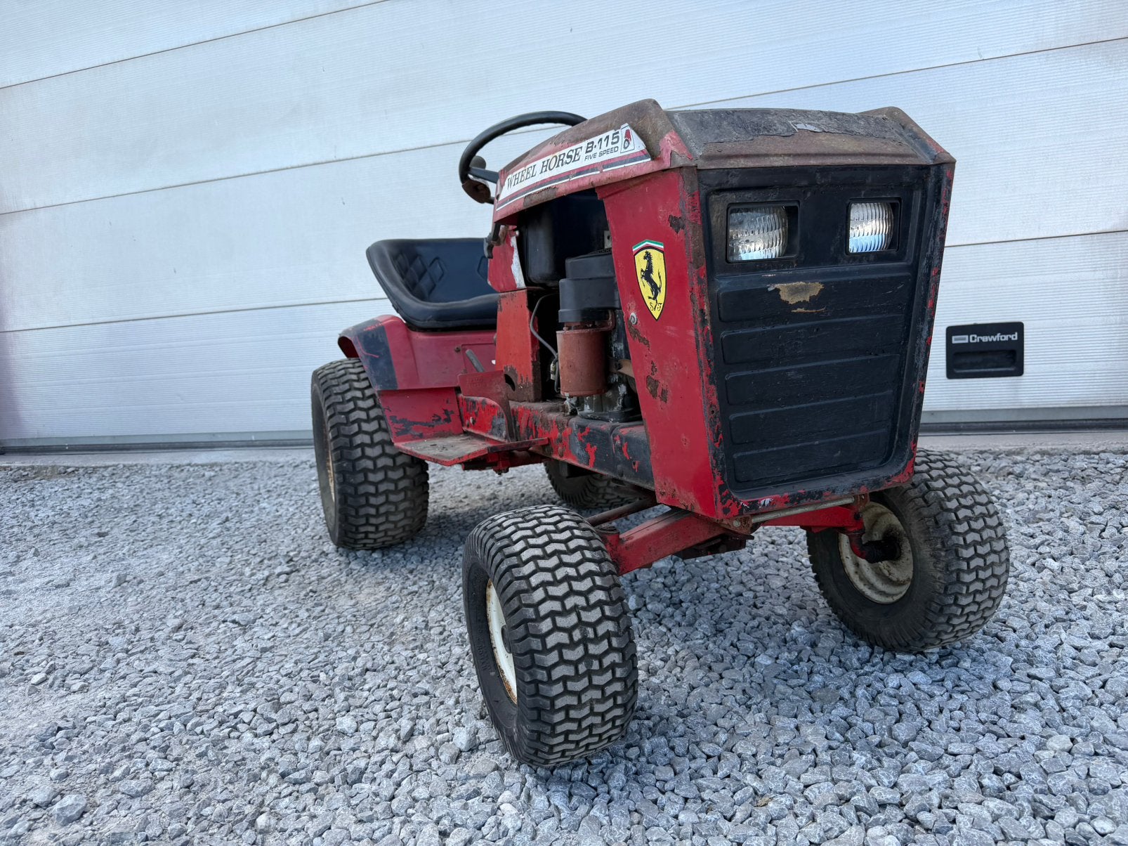 Tracteur wheel horse b-115, Enlèvement