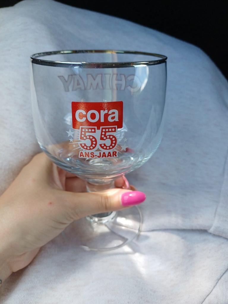 Verre Chimay 55 ans de Cora, Collections, Enlèvement ou Envoi, Neuf, Verre à bière