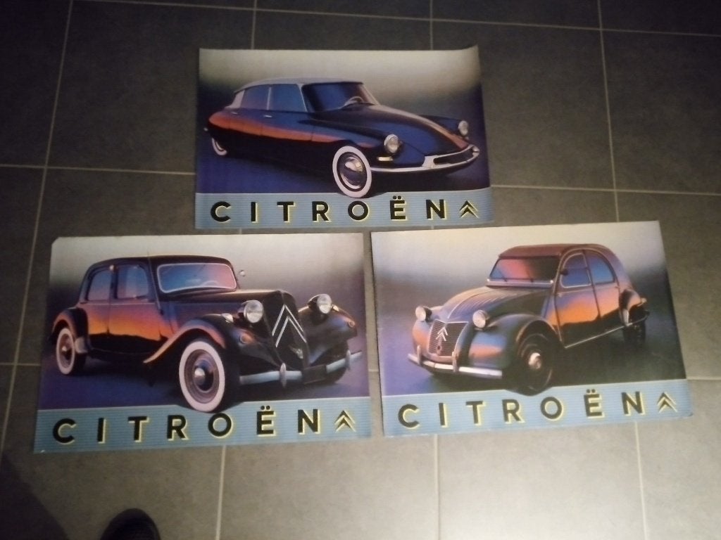 Citroen posters 2pk, DS en traction avant, Ophalen, Gebruikt