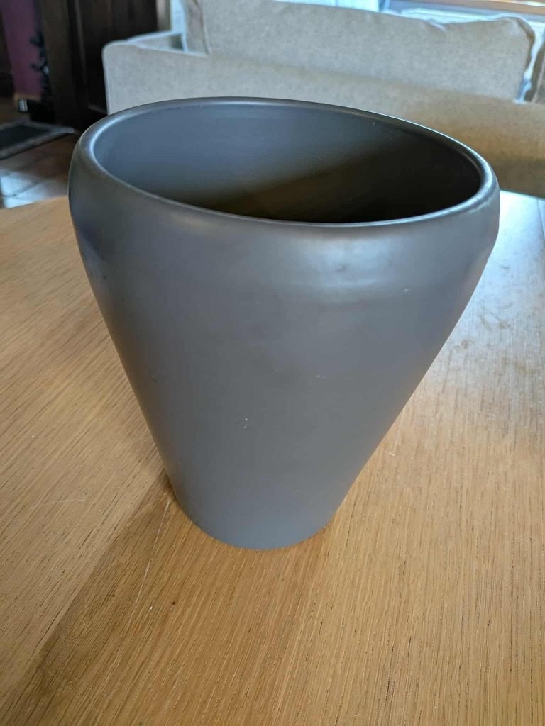 Superbe vase/pot de fleurs vintage gris mat, Enlèvement, Neuf
