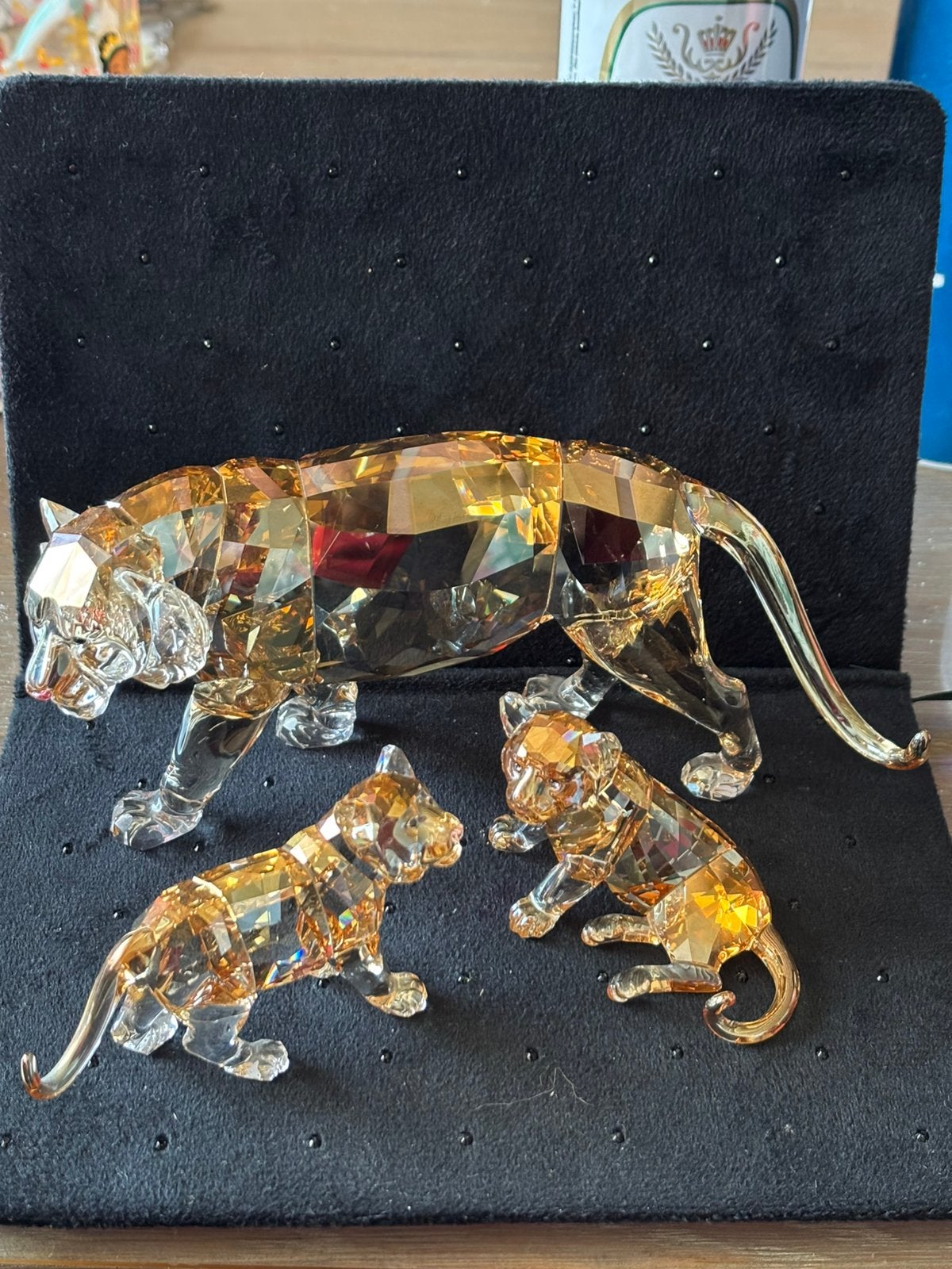 Swarovski tijger met 2 welpen, Collections, Enlèvement ou Envoi, Comme neuf