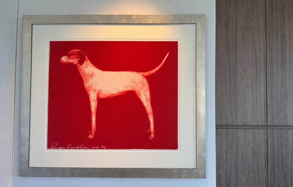 Joe Andoe - Red dog, Antiquités & Art, Art | Lithographies & Sérigraphies, Numéroté, Enlèvement, Lithographie