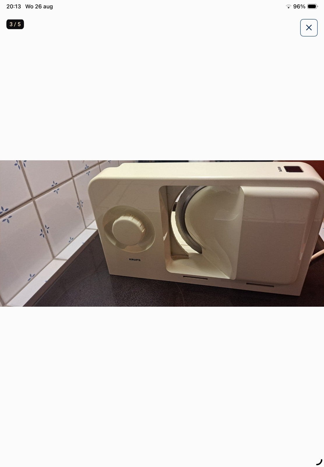 Brood snijmachine Krups prima staat, Snijmachine, Ophalen, Zo goed als nieuw