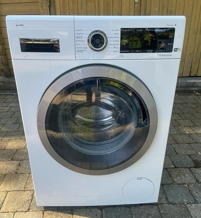 Lave-linge Bosch Série 8 WAV28KH7NL – 9 kg – 1400 tr/min, Electroménager, 1200 à 1600 tours, Reconditionné, Chargeur frontal, Enlèvement