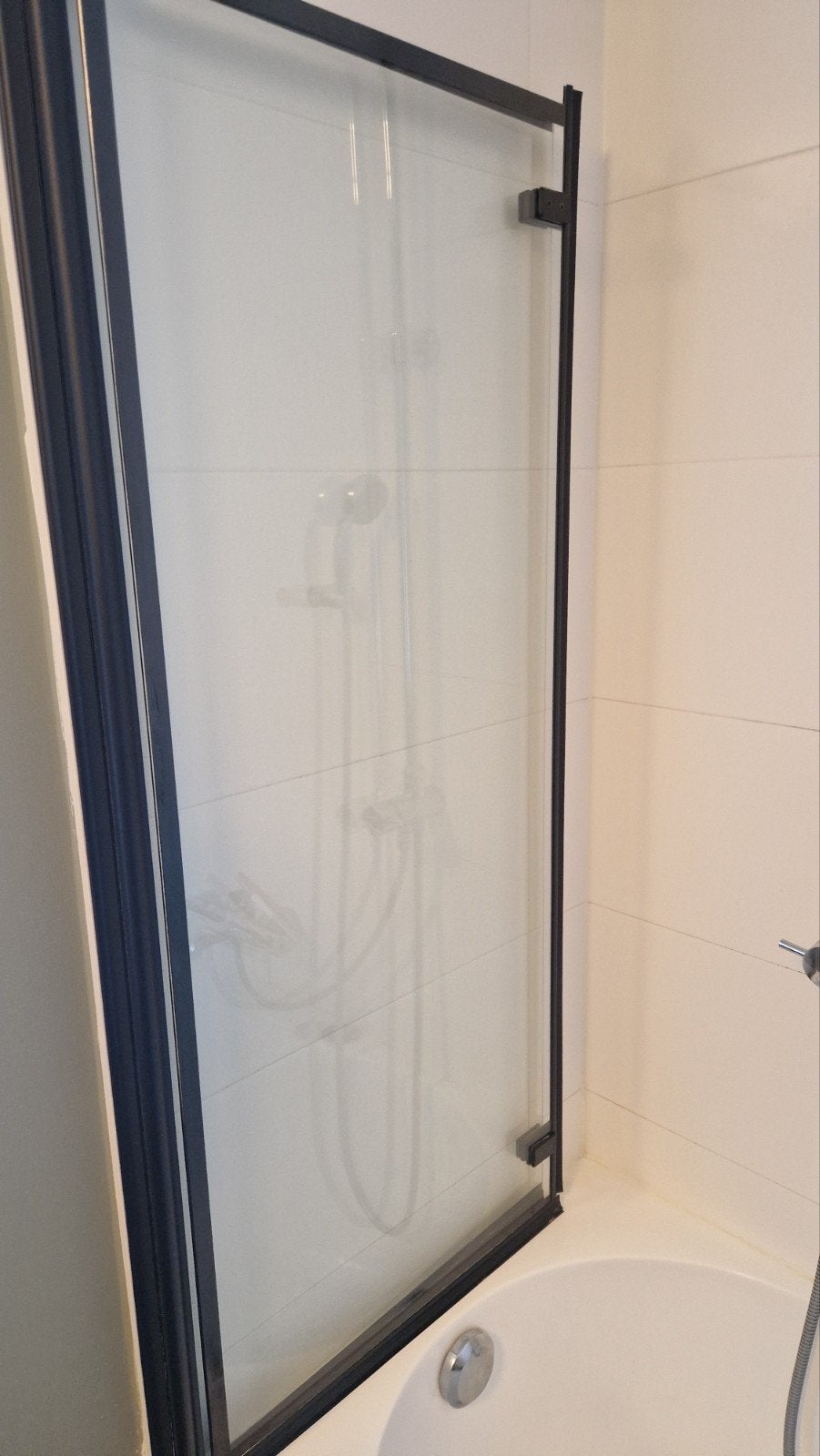 Douchescherm voor bad 1.20m op 1.40m., Ophalen, Bad
