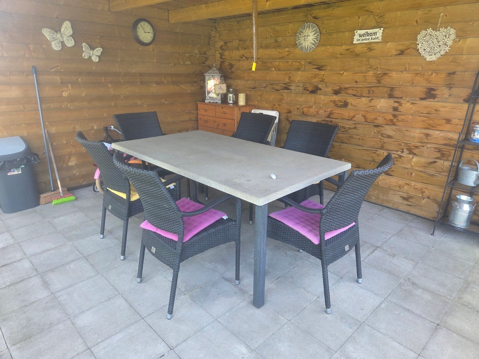 Tuintafel, Tuin en Terras, Tuintafels, Ophalen, Gebruikt, Rechthoekig