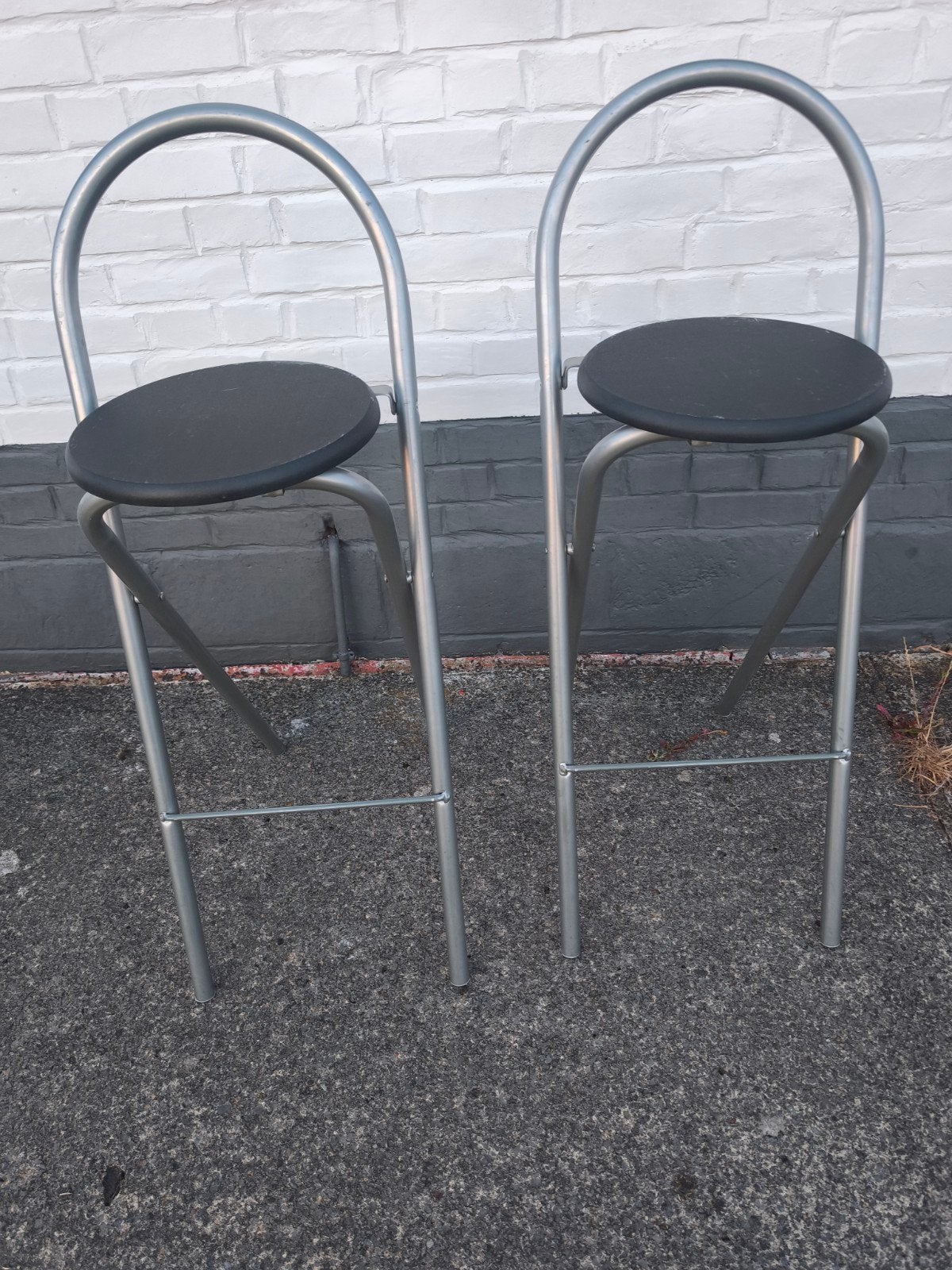 2 chaises hautes, Enlèvement, Utilisé, Aluminium, Pliant