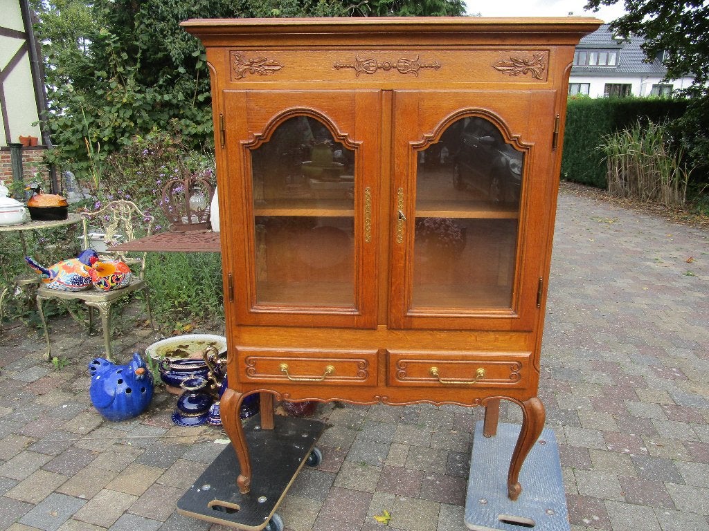 vitrinekastje Louis XV stijl vintage landelijk, Huis en Inrichting, Ophalen