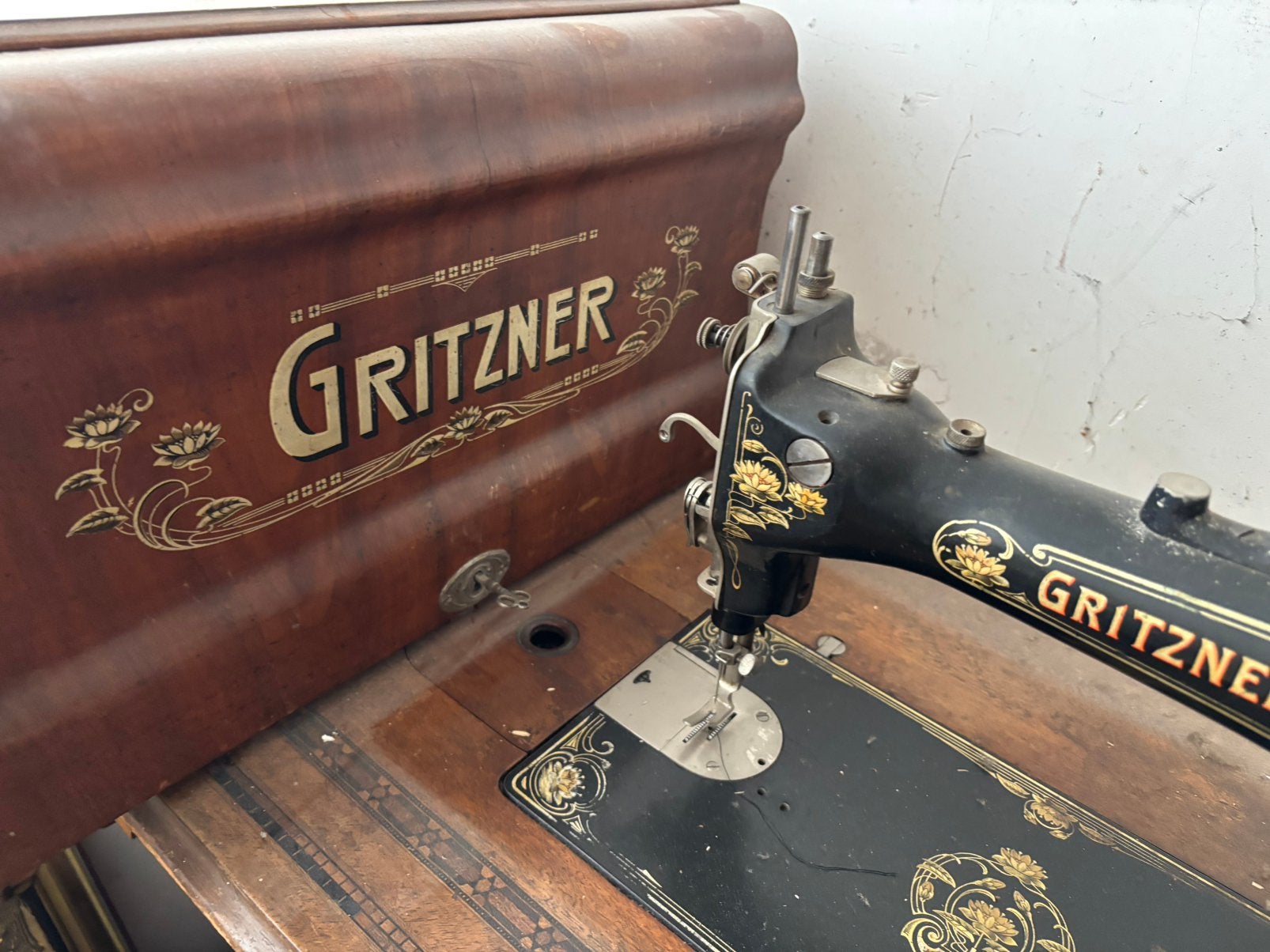 Vintage Gritzner naaimachine, Antiek en Kunst, Antiek | Naaimachines, Ophalen