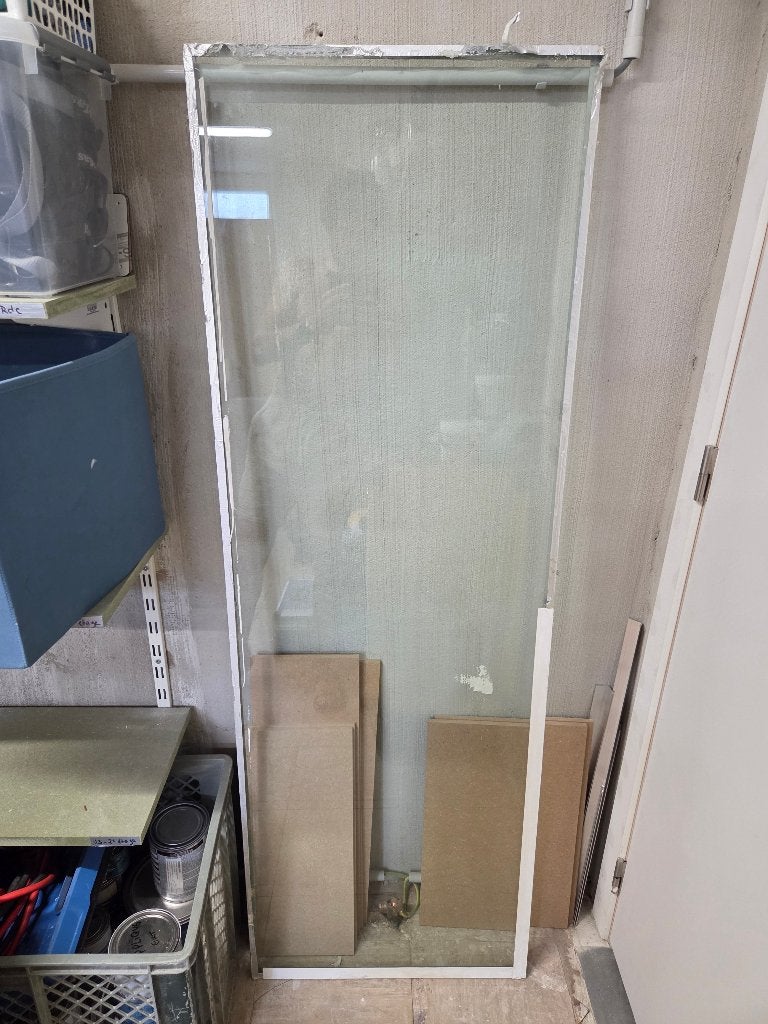 Vitre RF (vitre résistante au feu) 157x53 (cm), Bricolage & Construction, Vitres, Châssis & Fenêtres, 120 à 160 cm, Comme neuf