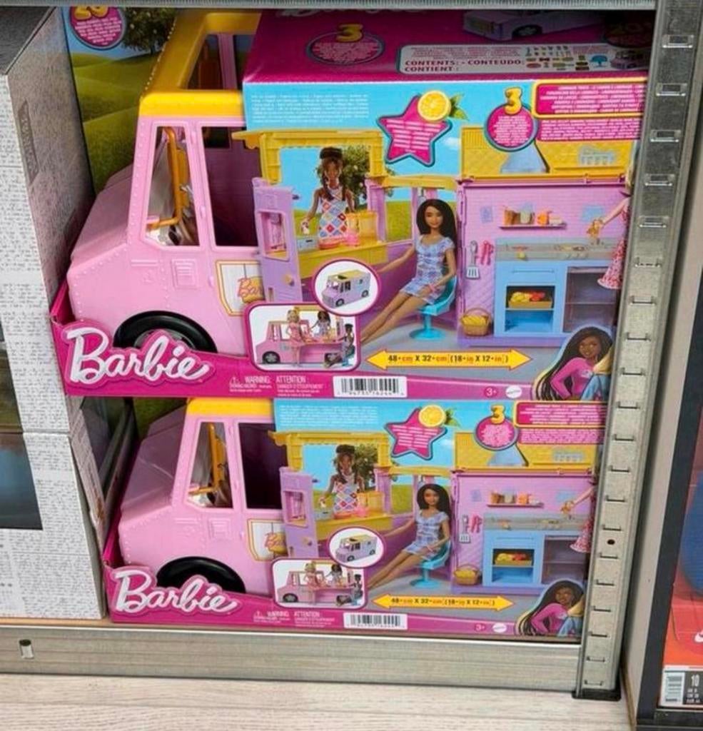 Voiture de jeu BARBIE Lemonade avec accessoires Big NEW, Enfants & Bébés, Jouets | Poupées, Neuf, Barbie, Enlèvement ou Envoi