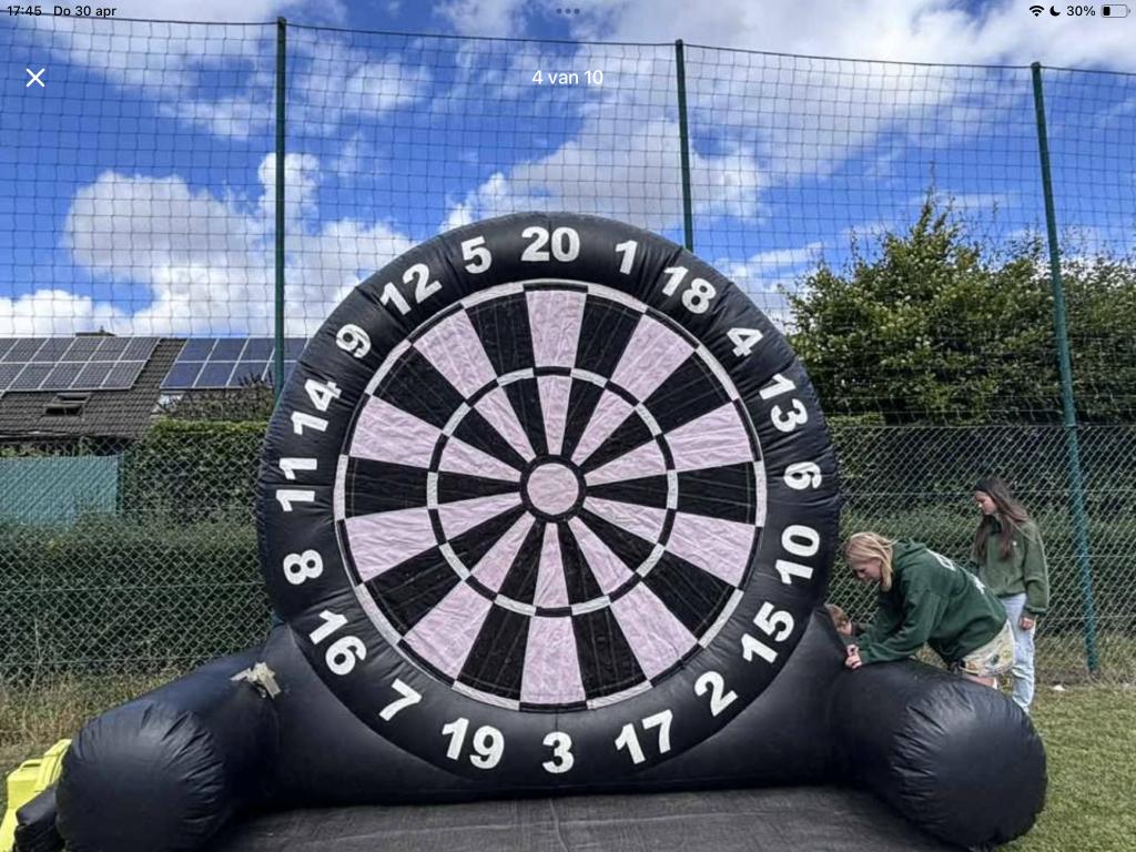 Bibberspel te huur voetbaldarts springkastelen, Ophalen, Gebruikt
