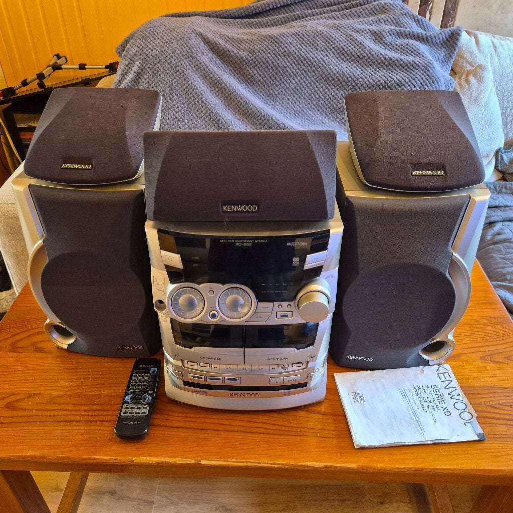 Chaîne Hi-Fi Kenwood XD-652 complète, Autres marques, Micro chaîne, Deck cassettes ou Lecteur-enregistreur de cassettes, Enlèvement