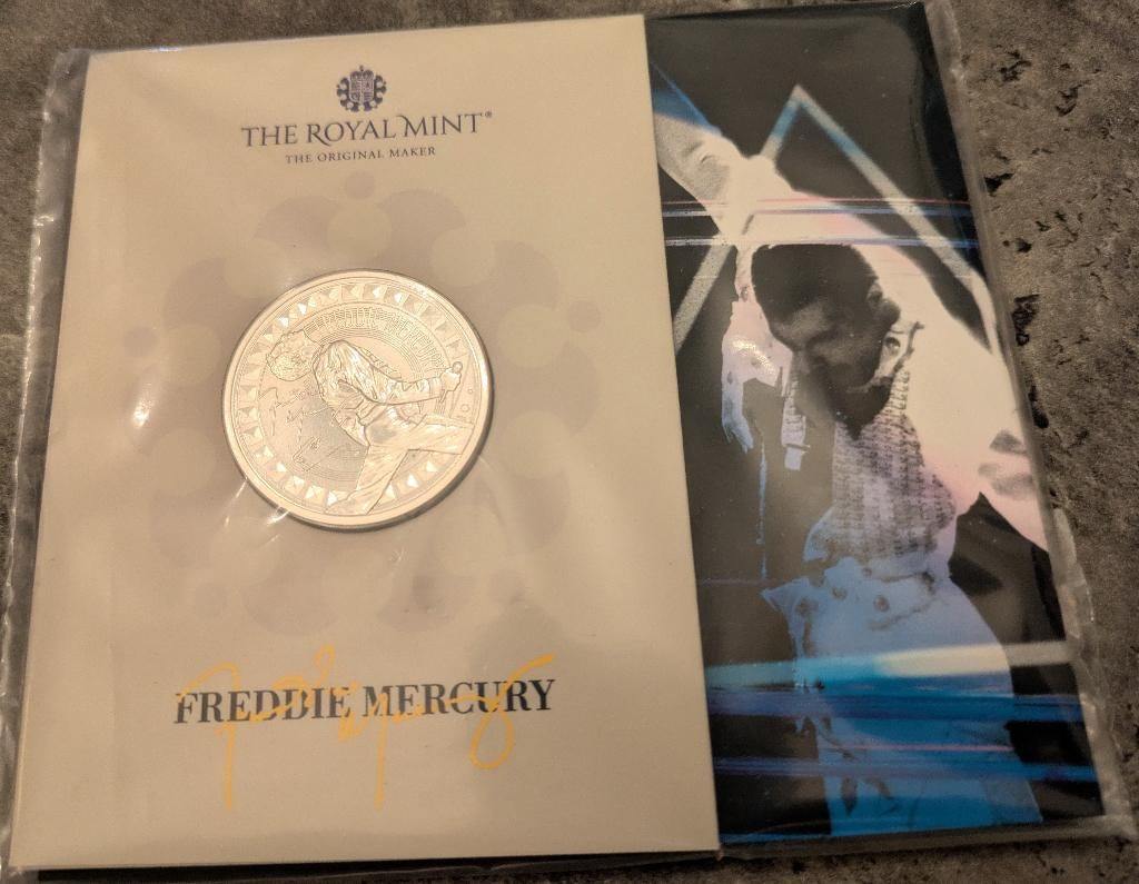 QUEEN Freddie Mercury 2025 UK Coin memorabilia sealed, Verzenden, Nieuw