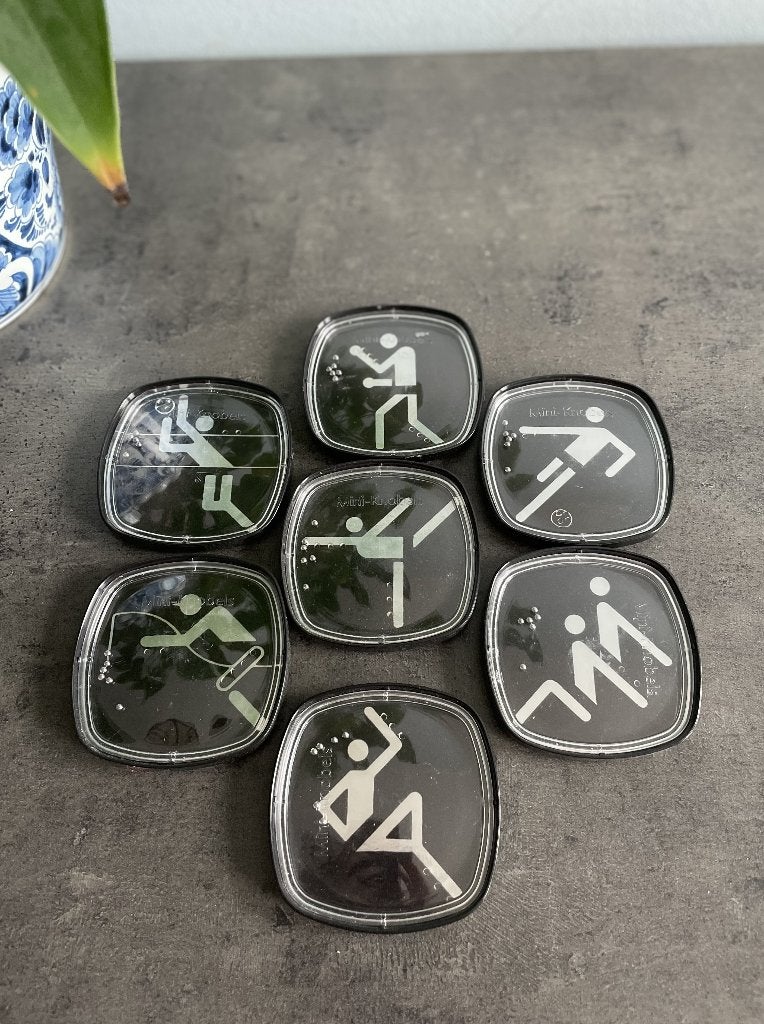 Vintage onderzetters van de Boerenbond, Huis en Inrichting, Ophalen, Gebruikt, Glasonderzetter, Kunststof