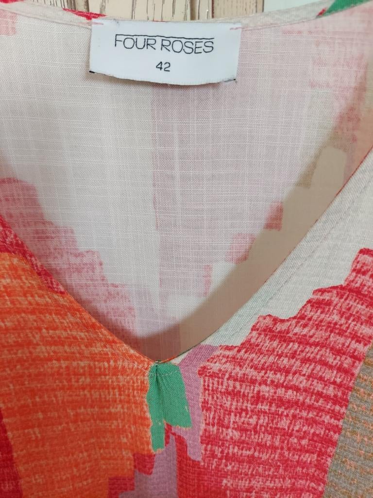 Kleurrijke lange jurk. Four Roses, Ophalen of Verzenden