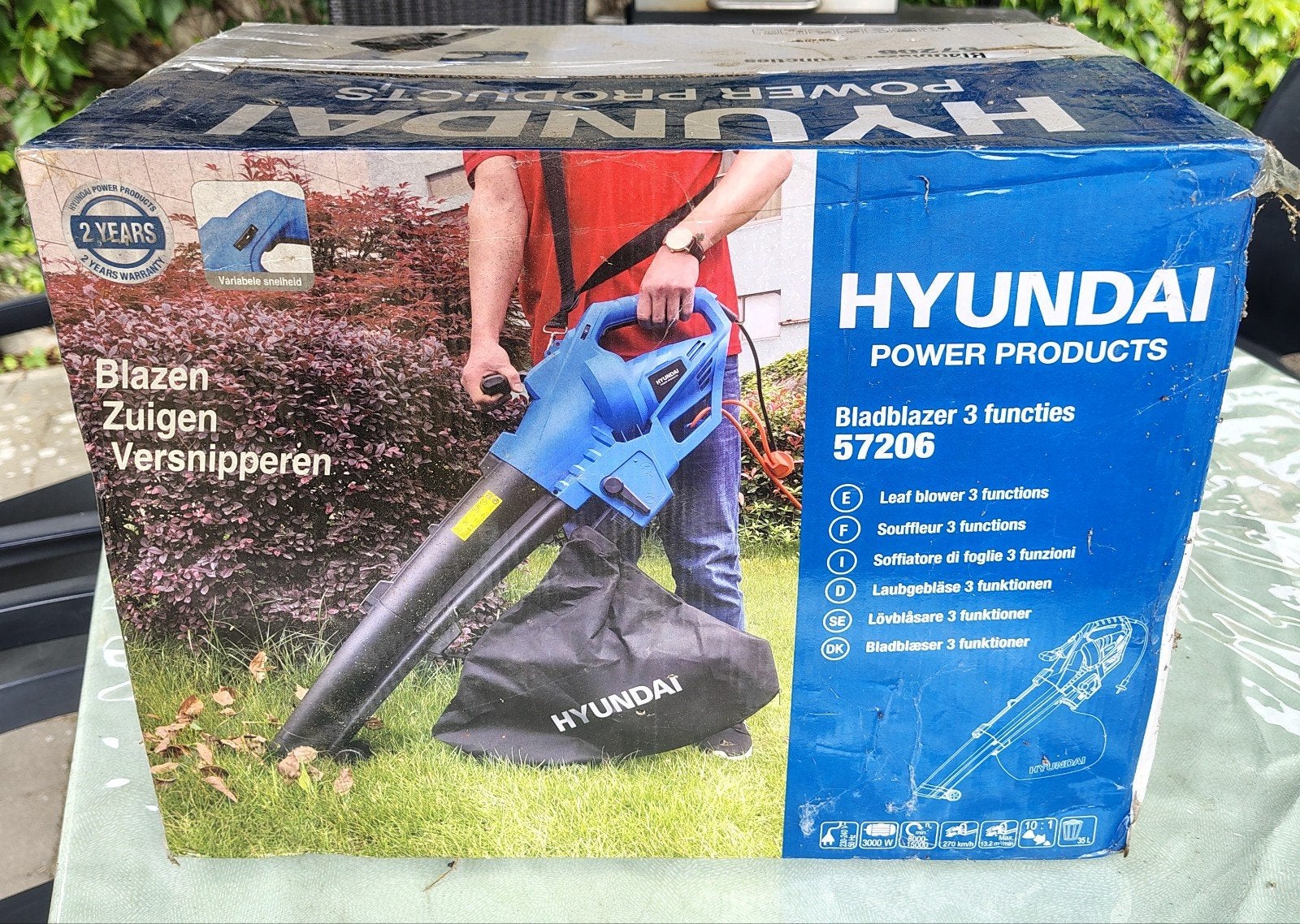 BLADBLAZET EN ZUIGER HYUNDAI 3 IN 1, Tuin en Terras, Bladblazers, Ophalen of Verzenden, Nieuw, Elektrisch, Hyundai