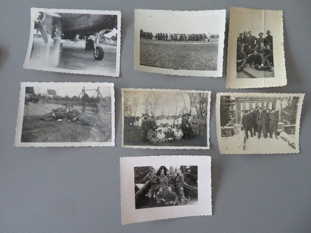 7 foto,s Bel. Soldaten WO2 in FRA Jalles , Gras , gevangen, Verzamelen, Militaria | Algemeen, Ophalen of Verzenden, Overige soorten