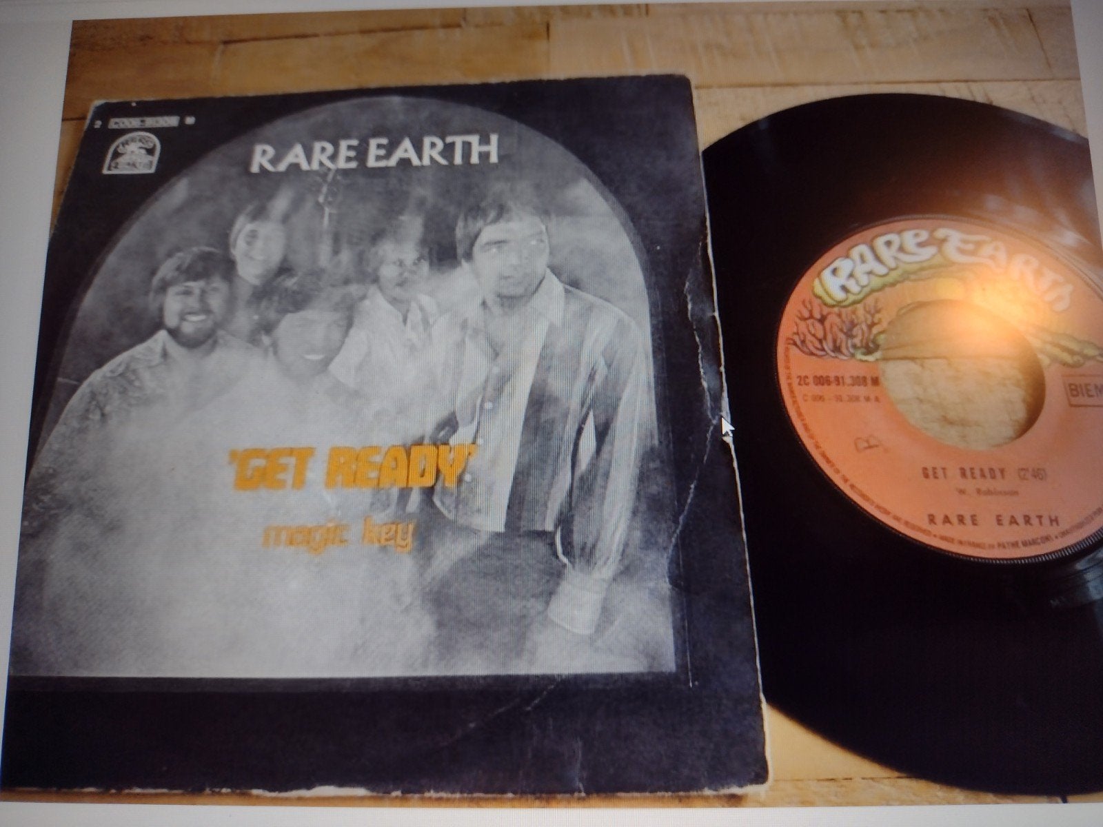 vintage vinyl Single 1970: RARE EARTH : GET READY, Enlèvement ou Envoi, 7 inch, Comme neuf, Pop