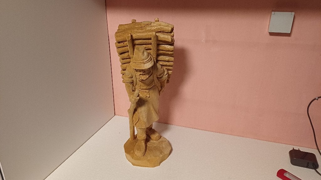 Porteur de bois, Antiquités & Art, Art | Sculptures & Bois, Bois, Homme, 20 - 50 cm, Enlèvement ou Envoi