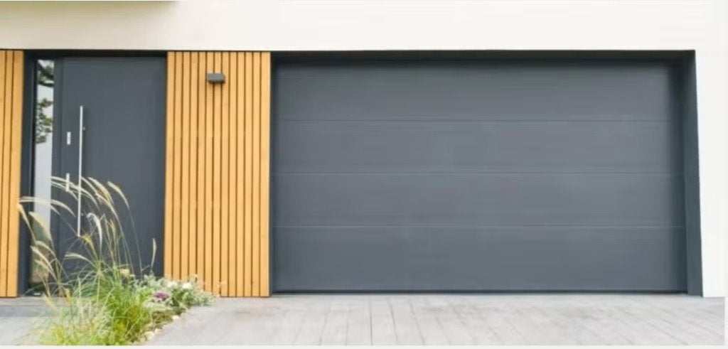 sectionale garagepoort automatisch in kit grijs h200x b300cm, Doe-het-zelf en Bouw, Ophalen, Gebruikt