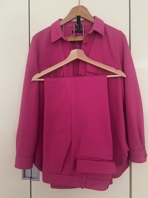 ensemble pantalon veste & polo et foulard fuchia, Taille 38/40 (M), Enlèvement ou Envoi, Porté, River Woods