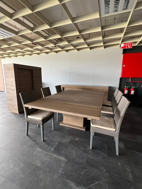 Salle à manger complète Bara, Maison & Meubles, Enlèvement, Utilisé, Landelijk, 6 à 8 chaises