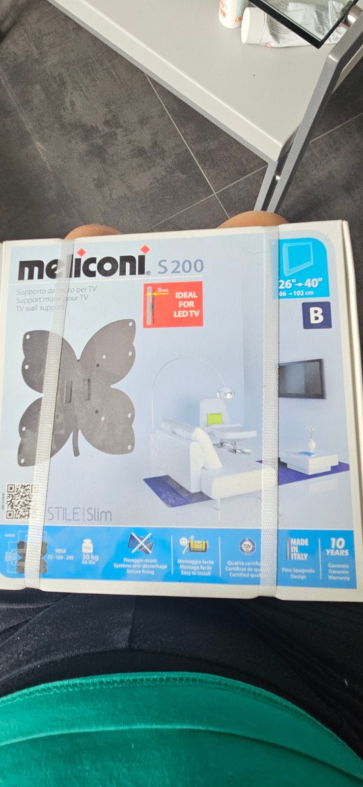 support mural Tv S200 Meliconi neuf scellé, Maison & Meubles, Enlèvement ou Envoi, Neuf, Sans fil
