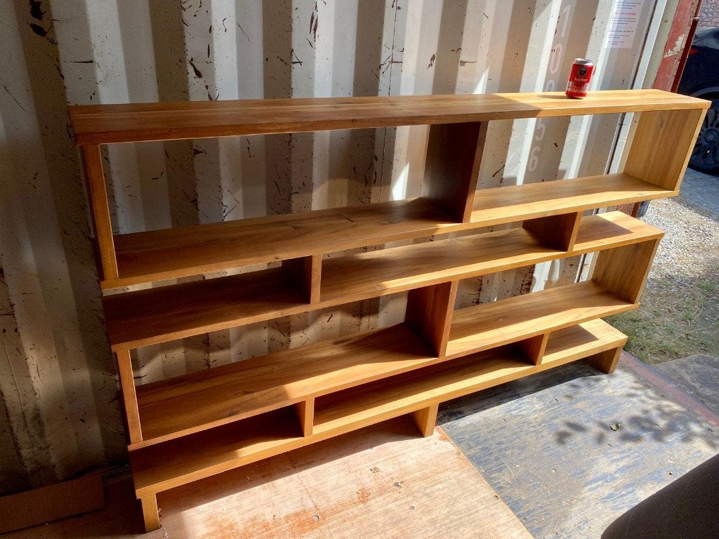 Boekenrek - wandrek - massief hout - prachtig design, Huis en Inrichting, Ophalen, Zo goed als nieuw, Design