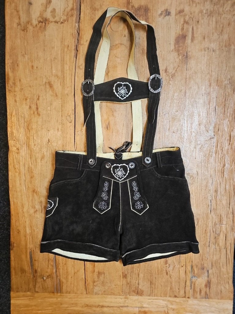Lederhosen dames, Bruin, Maat 46/48 (XL) of groter, Ophalen of Verzenden, Zo goed als nieuw