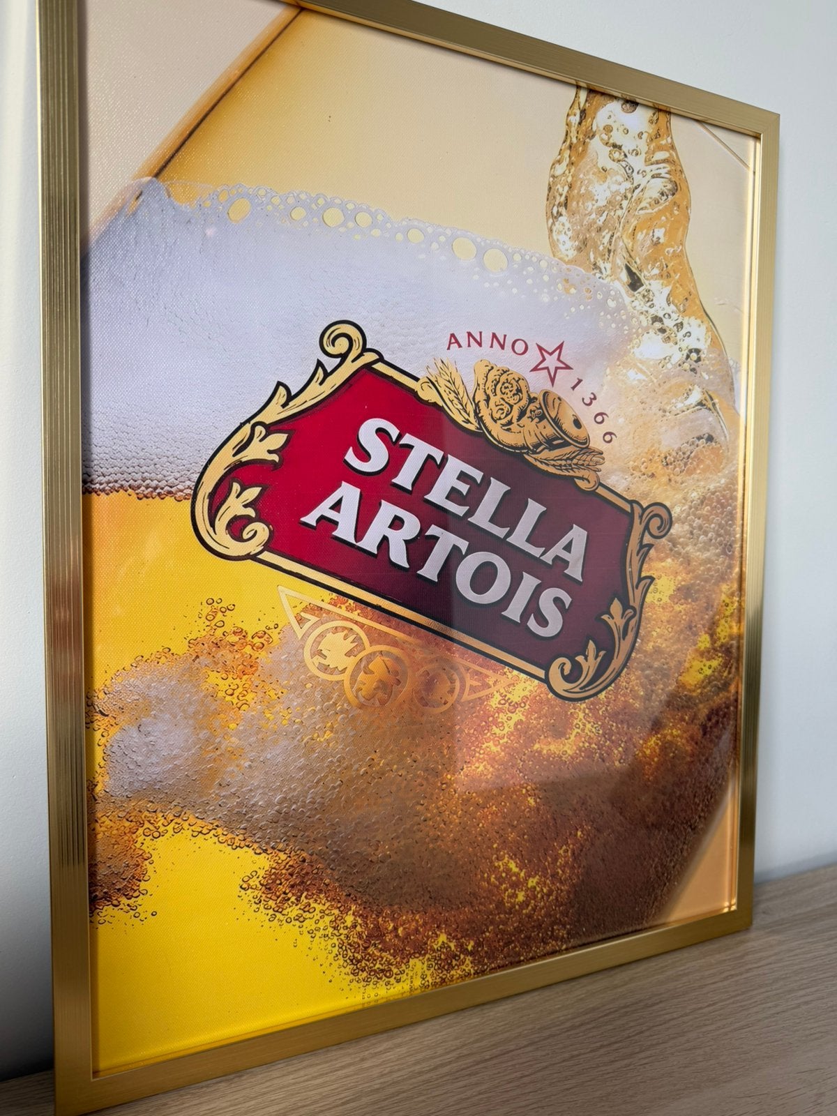 Magnifique impression toile vintage Stella Artois encadrée, Enlèvement ou Envoi, Neuf, Autres types
