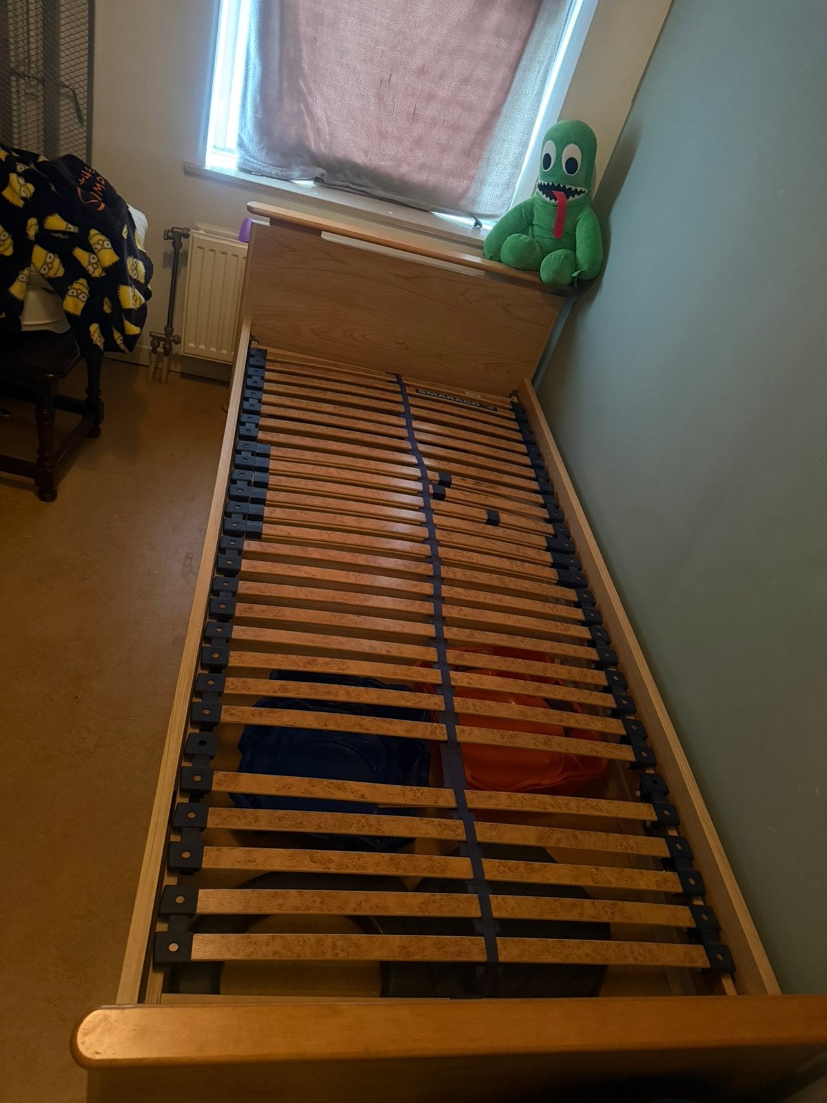 1 persoonsbed, Huis en Inrichting, Slaapkamer | Bedden, Ophalen, Gebruikt, 90 cm, Eenpersoons