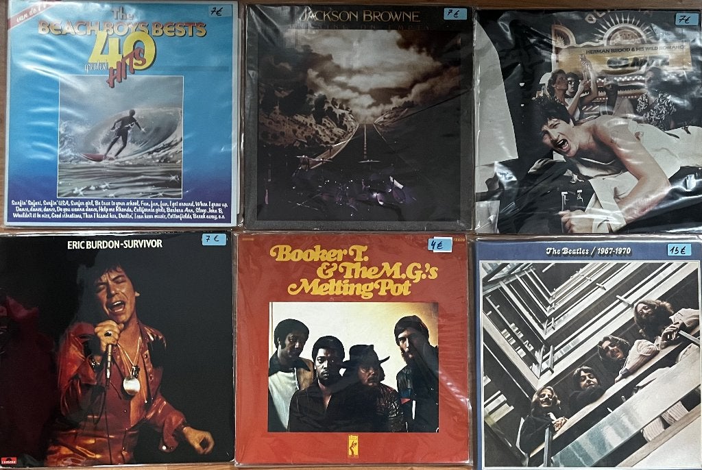lot de 6 LP - lettre B, CD & DVD, Enlèvement ou Envoi, Pop, Utilisé, Housse de protection extérieure