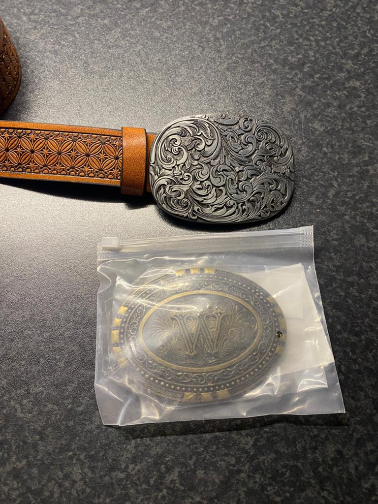 Western riem met buckles
