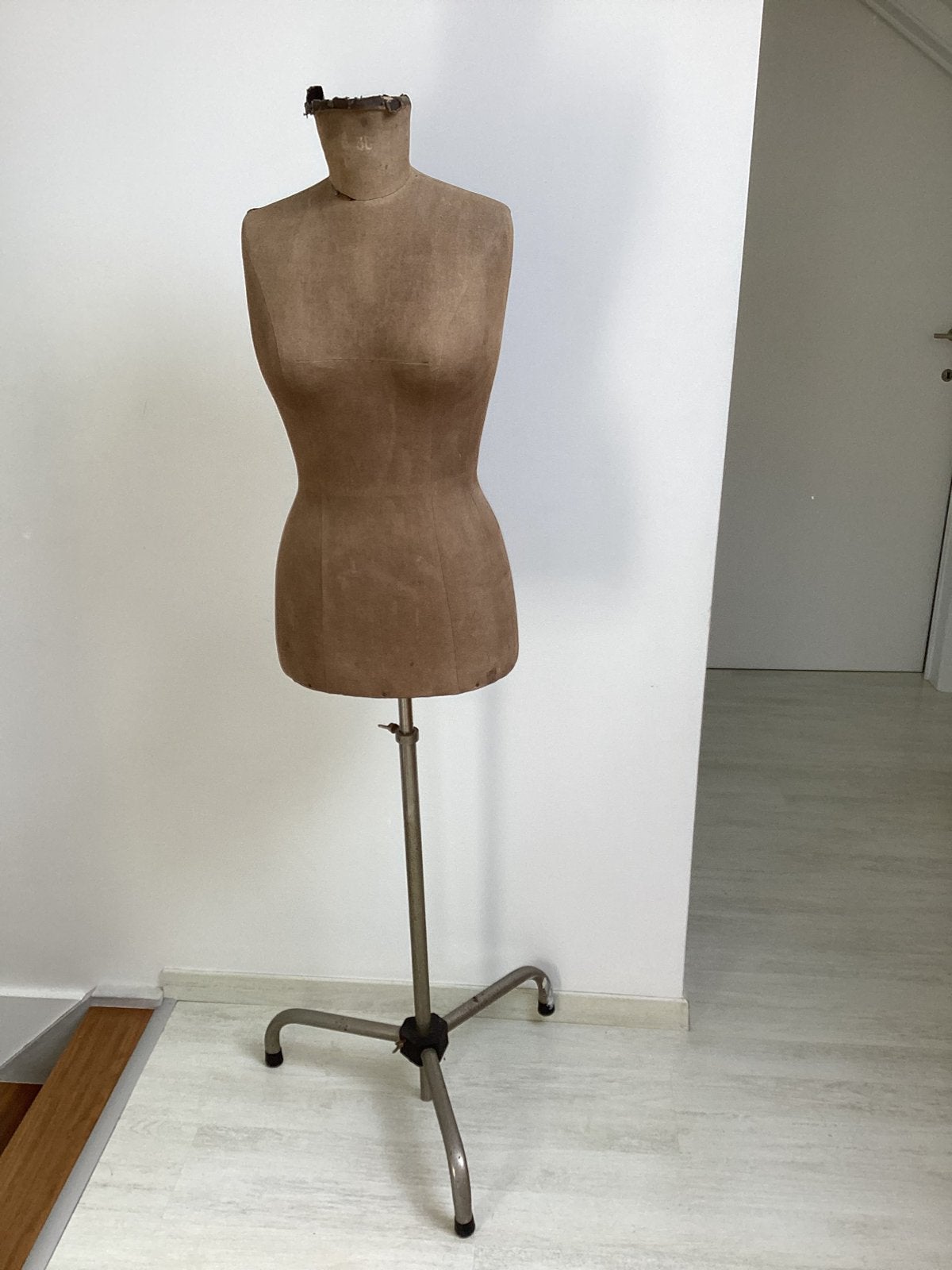 Brocante landelijk vintage paspop, Ophalen
