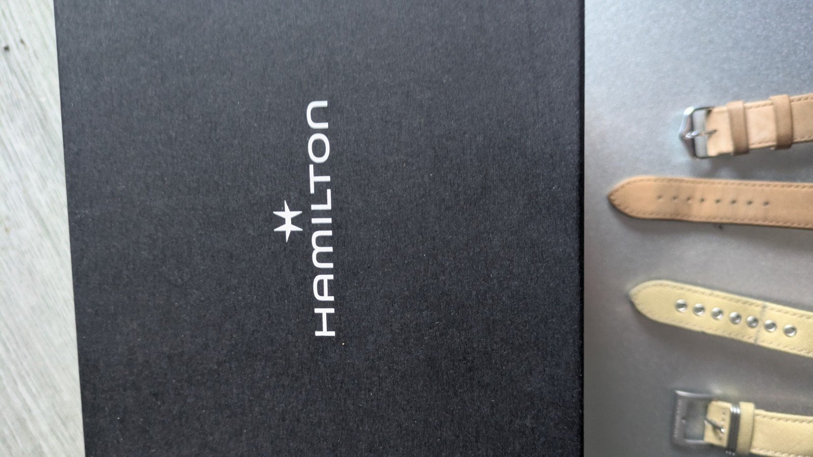 Hamilton k Field mechanisch horloge, Handtassen en Accessoires, Overige merken, Overige materialen, Leer, Polshorloge