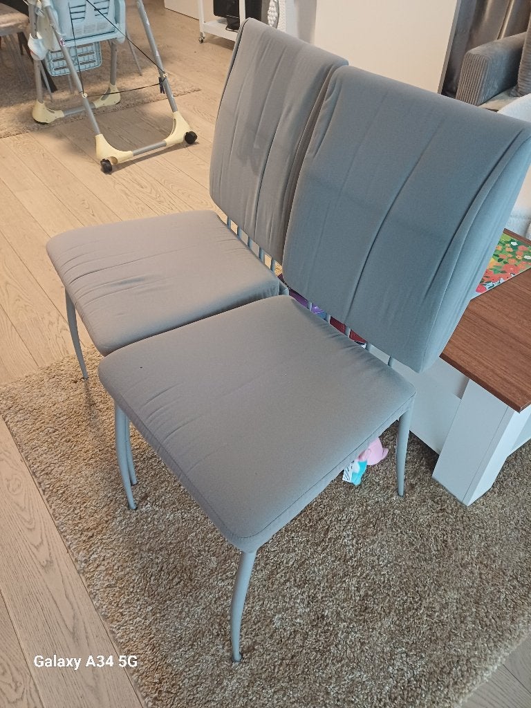 6 stoelen, Maison & Meubles, Gris, Enlèvement, Métal, Cinq, Six Chaises ou plus