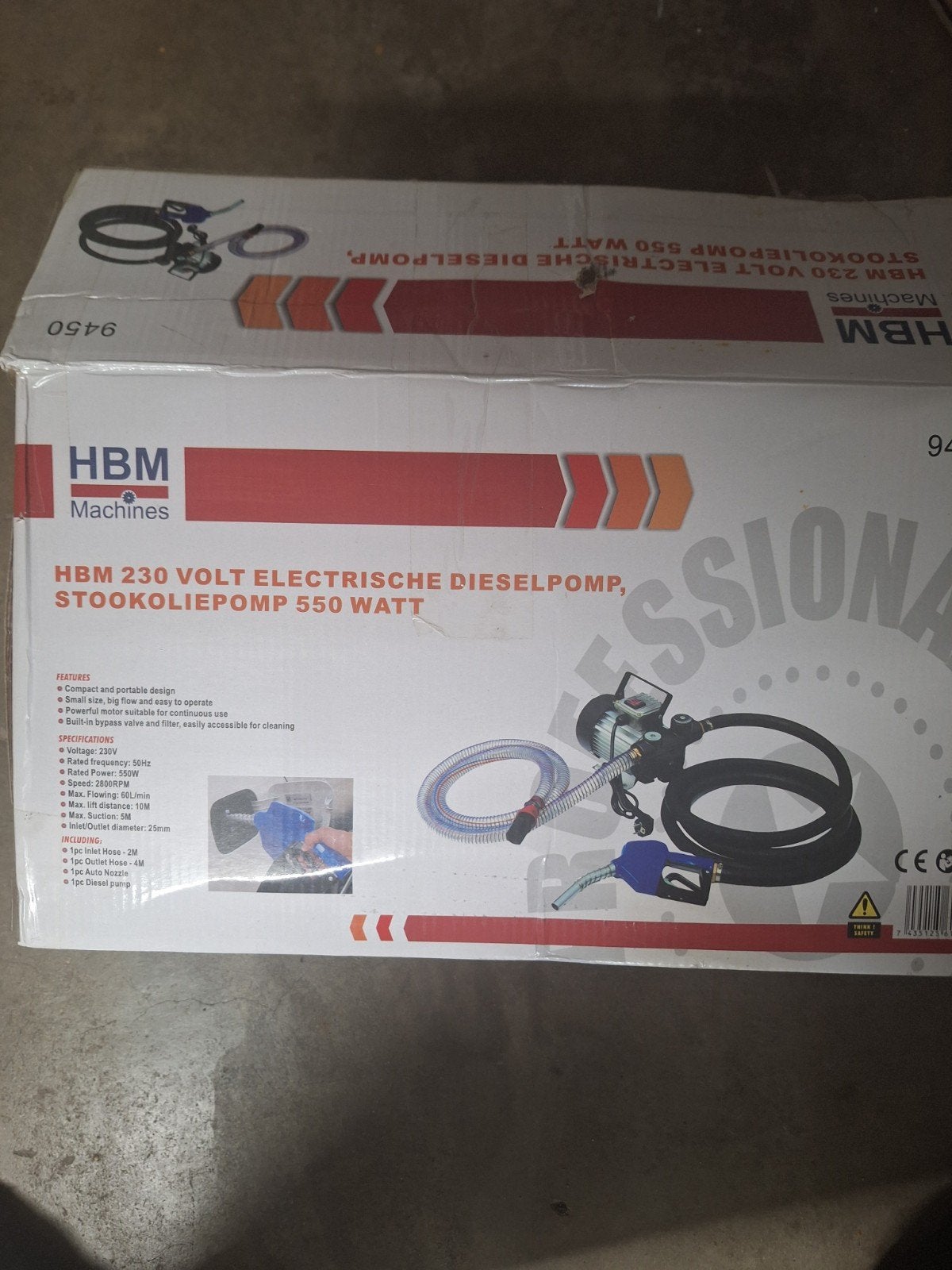 pompe a mazout, Ophalen