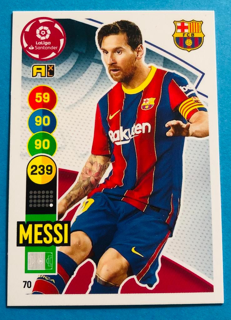 Lionel Messi Panini AXL La Liga #70 2020-21 Barcelona, Verzenden, Nieuw, Sport