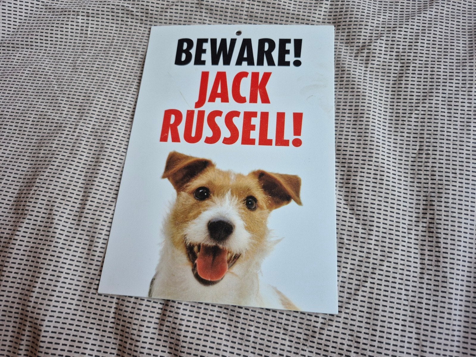 Jack russel wandbordje, Enlèvement ou Envoi