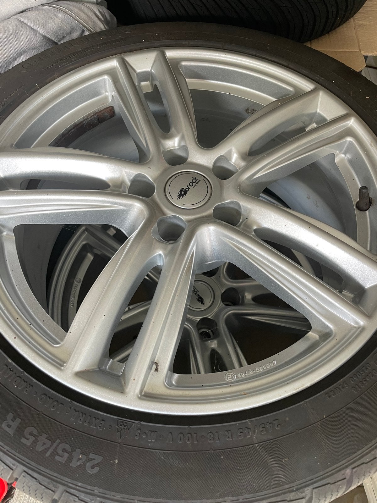 4x velgen met winterbanden 245/45 R18, Ophalen, 18 inch, Banden en Velgen, Winterbanden