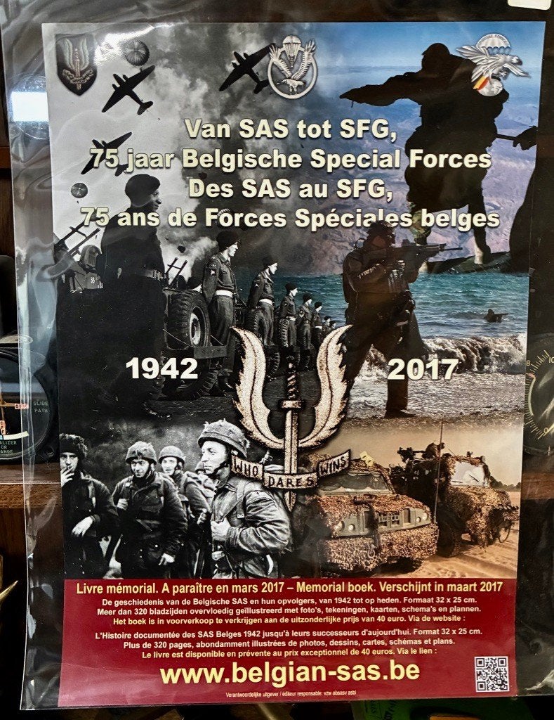 75 ans de Forces Spéciales Belges 1942-2017, Enlèvement ou Envoi, Armée de terre, Photo ou Poster