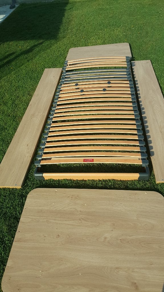 Bed met lattenbodem 1 persoon, Kinderen en Baby's, Ophalen, Gebruikt, Lattenbodem