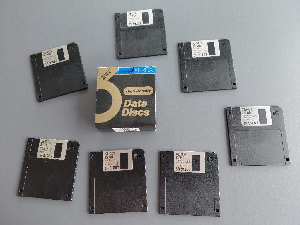 Doos met 7 XEROS 3,5" HD-diskettes (1,44 MB), Computers en Software, Beschrijfbare discs, Nieuw, Overige typen, Ophalen