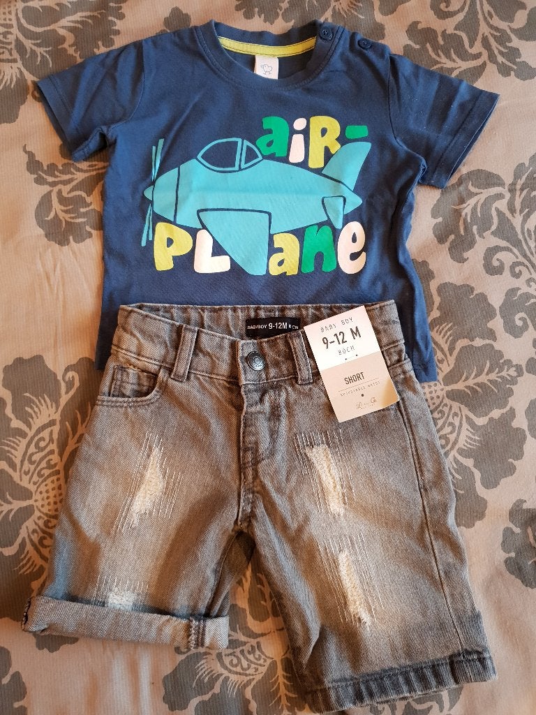 Short NEUF et t-shirt bébé, Enfants & Bébés, Vêtements de bébé | Taille 74, Enlèvement ou Envoi, Neuf, Garçon ou Fille, Ensemble