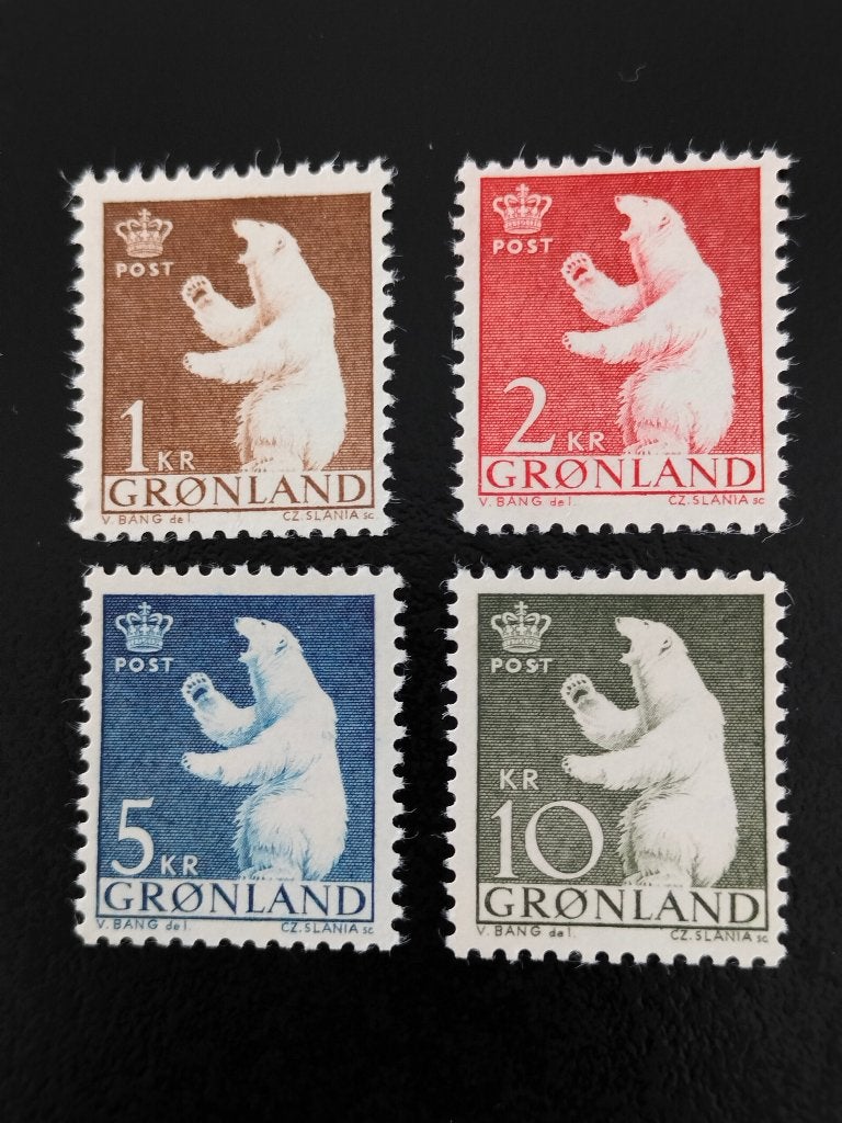 Groenland 1963 - faune, animaux sauvages, ours polaire **, Envoi, Danemark, Non oblitéré