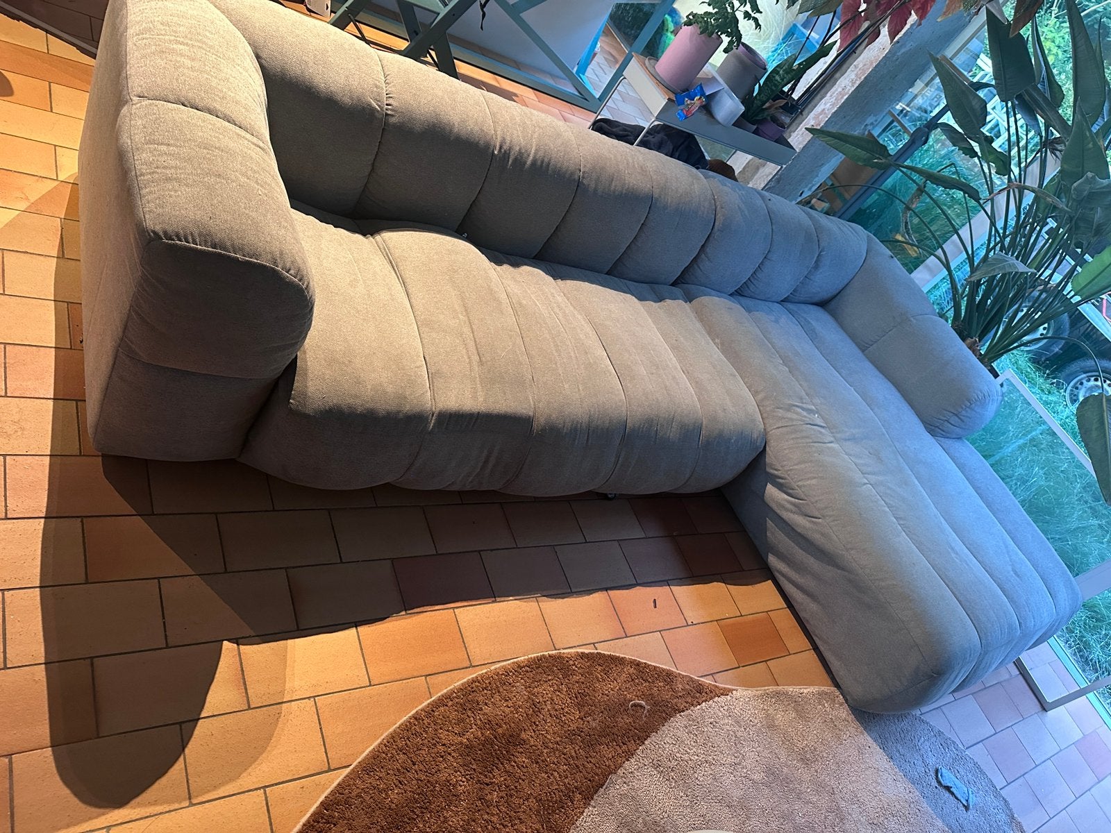Gratis hoekzetel met chaise longue, Ophalen, Gebruikt, Stof