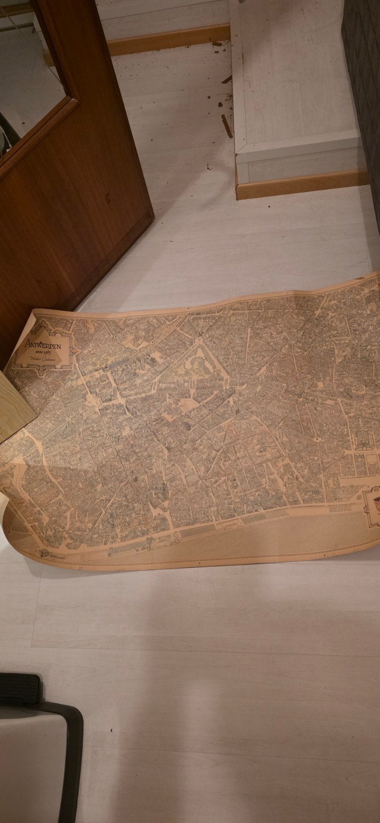 ancienne carte d'Antwerpenn, Enlèvement