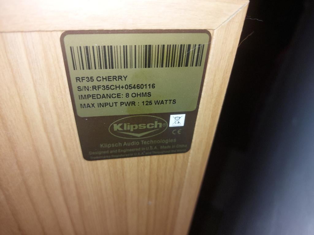 Klipsch RF35 speakerset, Autres marques, Enlèvement, Utilisé, Haut-parleurs Frontaux, Arrière ou Stéréo